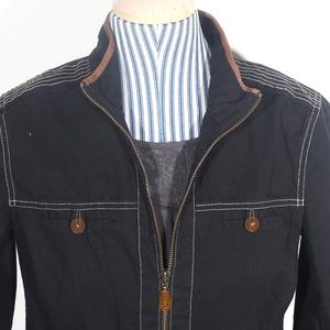 Spanner Black Tan with white stitching jacket 10
